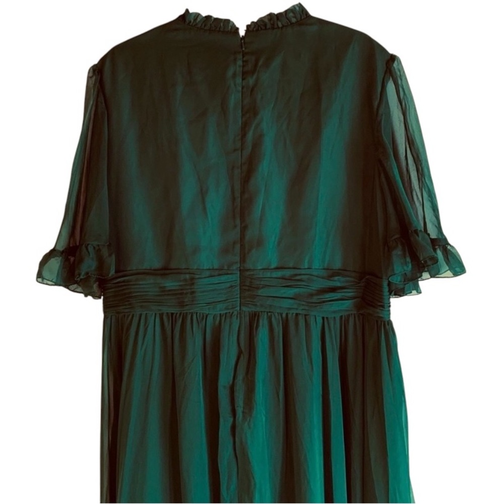 Mac Duggal Dark Green Maxi Dress - Picture 11 of 13